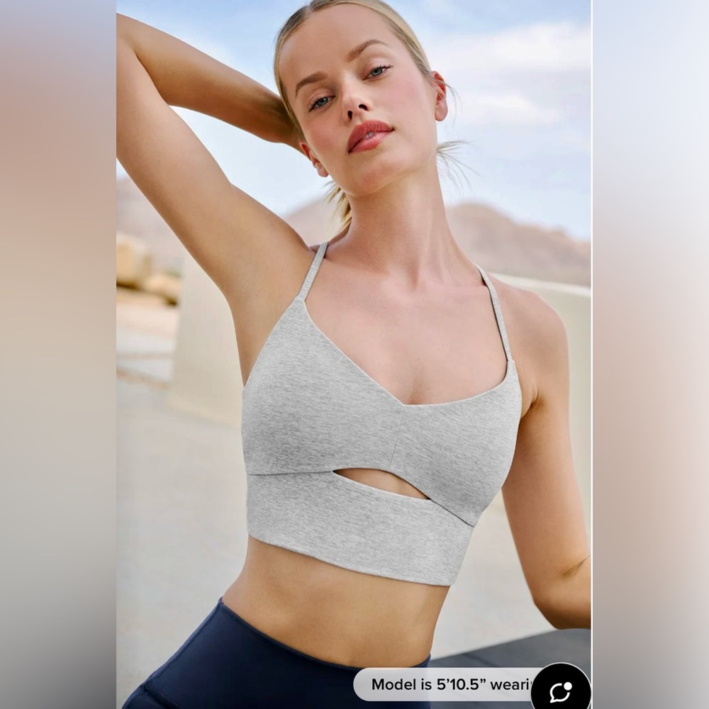 ALO Yoga Alosoft Highlight Light Gray Bra